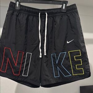 Nike Black Athletic Shorts with Elastic Waistband